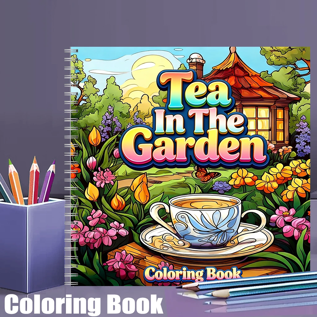 Party Supplies - Buku Mewarnai Tea In The Gardens