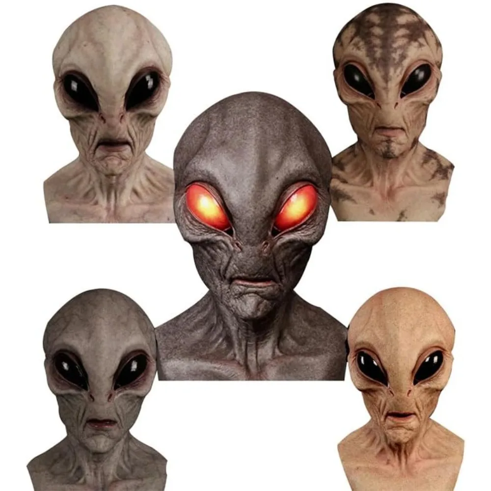 Kostum Halloween topeng dinosa - Latex Alien Mask Realistic ulasan dan harga