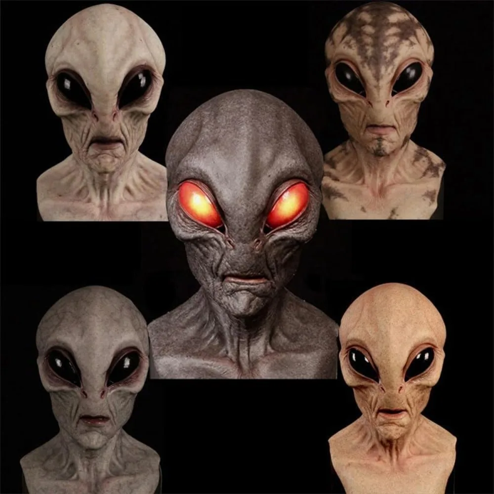 Kostum Halloween topeng dinosa - Latex Alien Mask Realistic ulasan dan harga