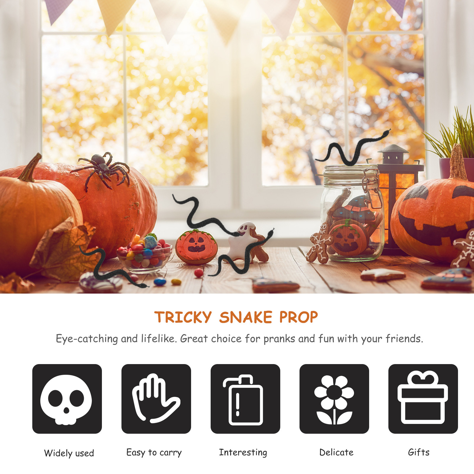 100 buah properti ular yang ta - Prank Toys ulasan dan harga