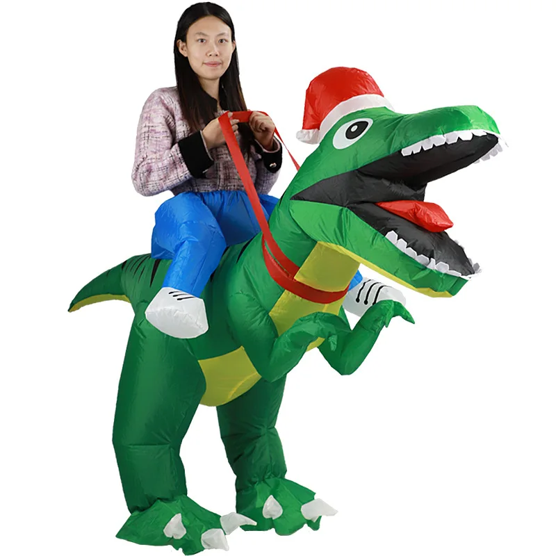 Kostum Tiup Natal Tyrannosauru - Inflatable Dinosaur Costume Adult ulasan dan harga